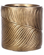 Настольное кашпо IDEALIST LITE Лист, файберстоун, золотистое, Д24 В24 см