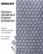 Напольное кашпо IDEALIST LITE Ханни Круглое с подставкой, файберстоун, серое, Д37 В65 cм, высота ножек 22 см