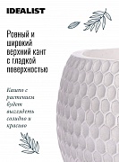 Напольное кашпо IDEALIST LITE Ханни Чаша с подставкой, файберстоун, белое, Д27.5 В25 cм, высота ножек 10 см