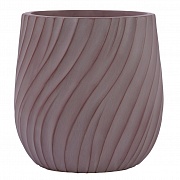 VELRV22-BRN Настольное кашпо для цветов IDEALIST Премиум Велюр, круглое, Д22 В22 см, цвет кофе, 7 литров