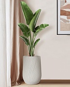 VEL35-BB Напольное кашпо для цветов IDEALIST Премиум Велюр, высокое, Д35 В55 см, цвет айвори, 45 литров