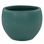 MAR29-GRN Настольное кашпо для цветов IDEALIST Премиум Марс, Д29 В22, изумрудное, круглое, 9 литров