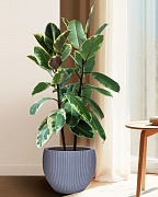 MAR36-GR Напольное кашпо для цветов IDEALIST Премиум Марс, Д36 В29, серое, круглое, 20 литров