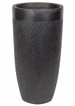 MESHV30-AN Кашпо Лотус Высокое Круглое, файберстоун, темно-серое ,D30H58 cm MESHV30-AN Кашпо Лотус Высокое Круглое, файберстоун, темно-серое ,D30H58 cm