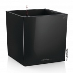 Напольное кашпо с автополивом LECHUZA Кьюб 30, с субстратом в комплекте, черное, Ш29,5 Д29,5 В30 см