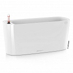 Настольное кашпо с автополивом LECHUZA Дельта 20, с субстратом в комплекте, белое, Ш15 Д40 В18 см