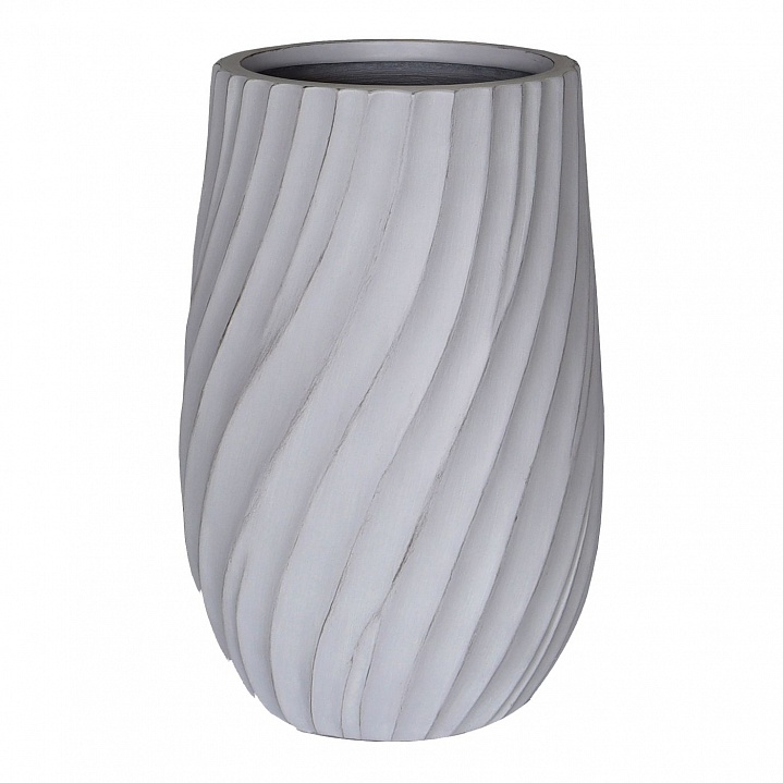 VEL24-LG Напольное кашпо для цветов IDEALIST Премиум Велюр, высокое, Д24 В40 см, светло-серое, 15 литров