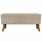 Настольное кашпо IDEALIST LITE Урбан, прямоугольное с подставкой, бежевое, Д65 Ш21 В33 см, высота ножек 11 см