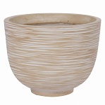 RIF36-BB Напольное кашпо для цветов IDEALIST Премиум Риф, чаша, Д36 В27 см, бежевое, 13 литров