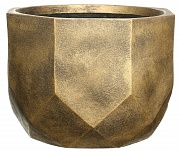Напольное кашпо IDEALIST LITE Геометри, круглое, золотое, Д37 В27 см