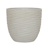 Напольное кашпо IDEALIST LITE Паттерн, круглое, бежевое, Д42.5 В39 см 