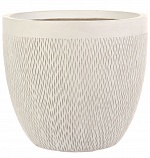 Настольное кашпо IDEALIST LITE Лотус, круглое, слоновая кость, Д26.5 В24.5 см