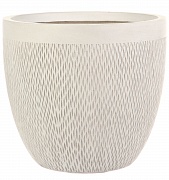 Настольное кашпо IDEALIST LITE Лотус, круглое, слоновая кость, Д26.5 В24.5 см