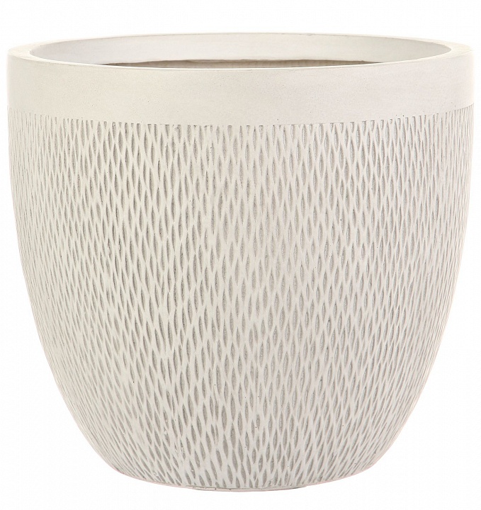 Настольное кашпо IDEALIST LITE Лотус, круглое, слоновая кость, Д26.5 В24.5 см