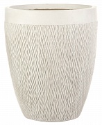 Напольное кашпо IDEALIST LITE Лотус Высокое, круглое, слоновая кость, Д28 В33.5 см