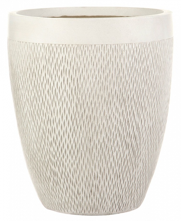 Напольное кашпо IDEALIST LITE Лотус Высокое, круглое, слоновая кость, Д28 В33.5 см