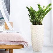 Напольное кашпо IDEALIST LITE Мозаик, ваза, слоновая кость, Д41.5 В77 см