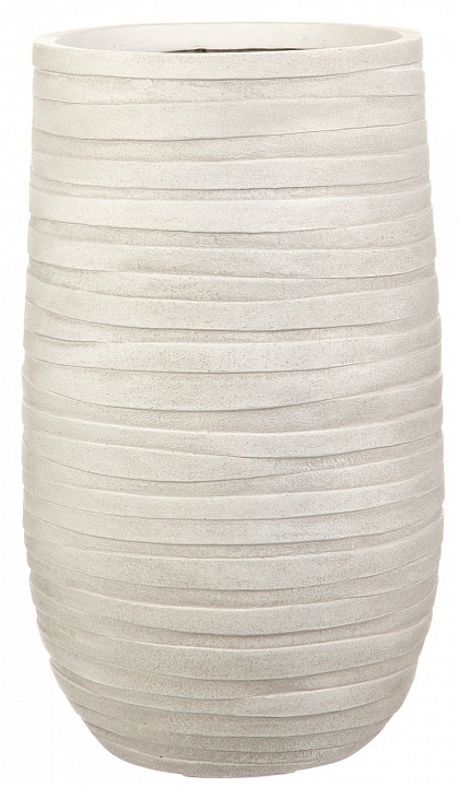 Напольное кашпо IDEALIST LITE Роу Высокое, слоновая кость, Д26.5 В45 см