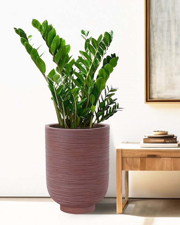 NEO44-BRN Напольное кашпо для цветов IDEALIST Премиум Нео, высокое, Д44 В58 см, цвет шоколад, 78 литров