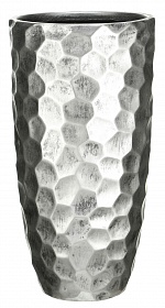 Напольное кашпо IDEALIST LITE Мозаик, ваза, серебряное, Д31.5 В61 см