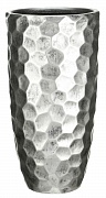 Напольное кашпо IDEALIST LITE Мозаик, ваза, серебряное, Д31.5 В61 см