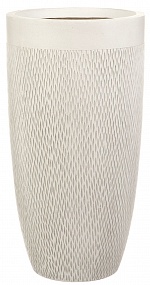 Напольное кашпо IDEALIST LITE Лотус Высокое, круглое, слоновая кость, Д24 В46 см