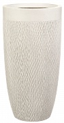 Напольное кашпо IDEALIST LITE Лотус Высокое, круглое, слоновая кость, Д24 В46 см