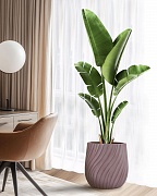 VELRV43-BRN Напольное кашпо для цветов IDEALIST Премиум Велюр, круглое, Д43 В44 см, цвет кофе, 57 литров