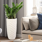 Напольное кашпо IDEALIST LITE Мозаик, ваза, слоновая кость, Д31.5 В61 см