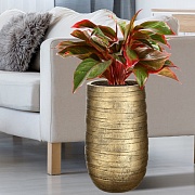 Напольное кашпо IDEALIST LITE Роу Высокое, золотое, Д26.5 В45 см