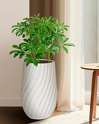 VEL24-BB Напольное кашпо для цветов IDEALIST Премиум Велюр, высокое, Д24 В40 см, цвет айвори, 15 литров