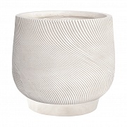 LIR33-AW Напольное кашпо для цветов IDEALIST Премиум Лира, Д33 В29 см, белое, круглое, 22 литра