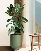 NEOST30-GRN Напольное кашпо для цветов IDEALIST Премиум Нео Сатин, высокое, Д30 В40 см, светло-зеленое, 20 литров