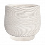 LIR33-AW Напольное кашпо для цветов IDEALIST Премиум Лира, Д33 В29 см, белое, круглое, 22 литра