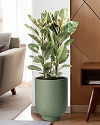 NEOST30-GRN Напольное кашпо для цветов IDEALIST Премиум Нео Сатин, высокое, Д30 В40 см, светло-зеленое, 20 литров