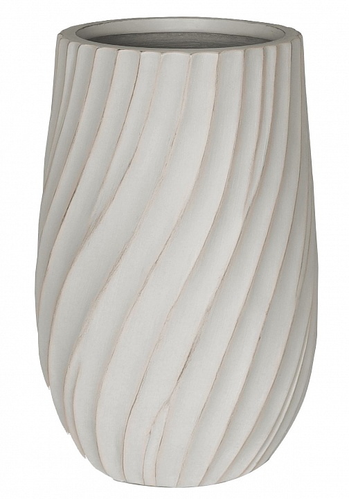 VEL24-BB Напольное кашпо для цветов IDEALIST Премиум Велюр, высокое, Д24 В40 см, цвет айвори, 15 литров