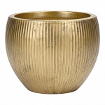 MAR49-GLD Напольное кашпо для цветов IDEALIST Премиум Марс, Д49 В38 см, золотое, круглое, 55 литров