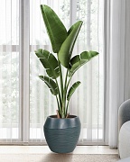 TER33-GRN Напольное кашпо для цветов IDEALIST Премиум Терра, круглое, Д33 В32 см, темно-зеленое, 24 литра