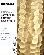 Напольное кашпо IDEALIST LITE Мозаик, ваза, золотое, Д31.5 В61 см