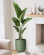 NEOST30-GRN Напольное кашпо для цветов IDEALIST Премиум Нео Сатин, высокое, Д30 В40 см, светло-зеленое, 20 литров