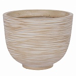 RIF30-BB Настольное кашпо для цветов IDEALIST Премиум Риф, чаша, Д30 В23 см, бежевое, 8 литров