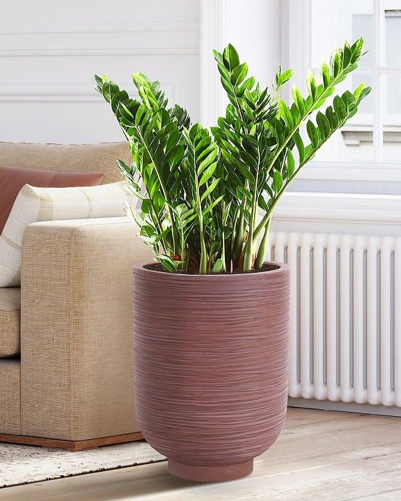 NEO37-BRN Напольное кашпо для цветов IDEALIST Премиум Нео, высокое, Д37 В49 см, цвет шоколад, 45 литров