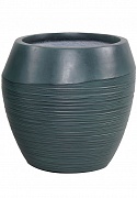 TER21-GRN Настольное кашпо для цветов IDEALIST Премиум Терра, круглое, Д21 В21 см, темно-зеленое, 6 литров