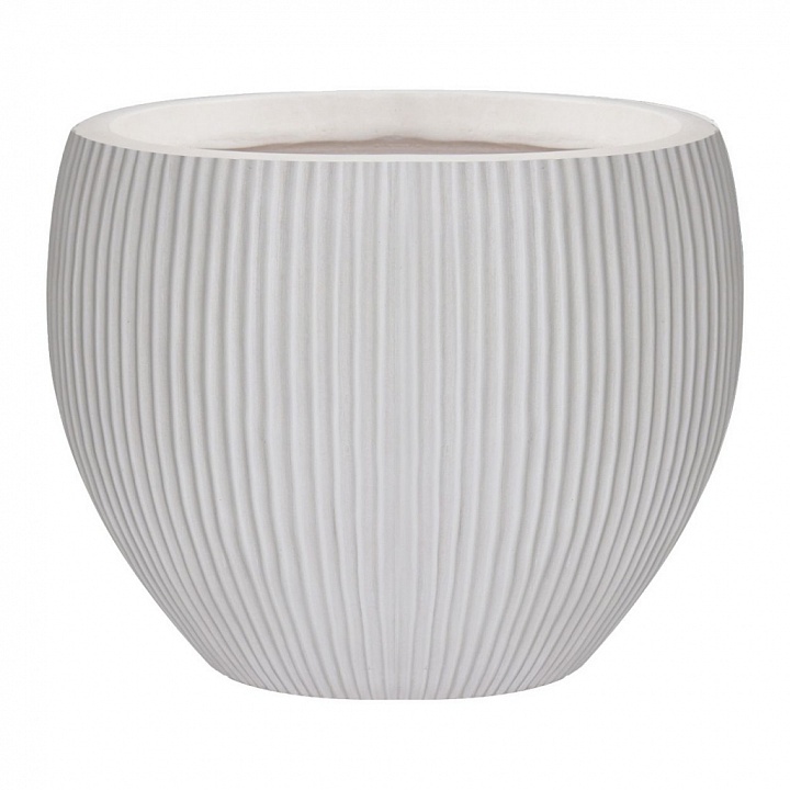 MAR36-AW Напольное кашпо для цветов IDEALIST Премиум Марс, Д36 В29, белое, круглое, 20 литров