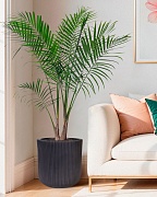 Напольное кашпо IDEALIST Lite Урбан, круглое, антрацит Д45 В45 см
