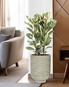 NEO30-GRN Напольное кашпо для цветов IDEALIST Премиум Нео, высокое, Д30 В40 см, зеленое, 24 литра