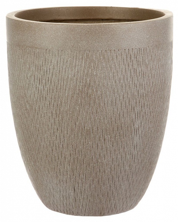 Напольное кашпо IDEALIST LITE Лотус Высокое, круглое, серо-коричневое, Д36 В42.5 см