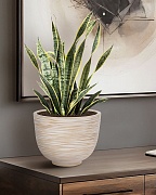 RIF30-BB Настольное кашпо для цветов IDEALIST Премиум Риф, чаша, Д30 В23 см, бежевое, 8 литров